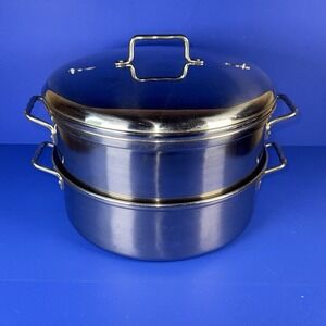 Vollrath Stainless Steel 2 Layer Steamer Pot with Lid 3 Piece‎ Set